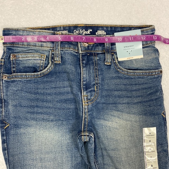 NWT cat & jack stretch denim straight adjustable waist boys size 8 jeans - Picture 5 of 10